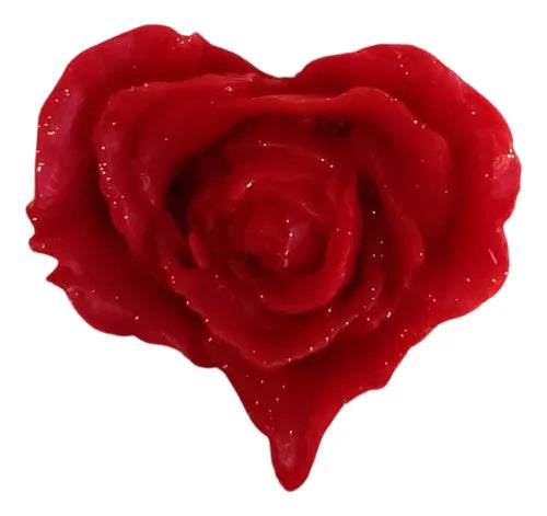 Vela tarro 450g corazon de rosa