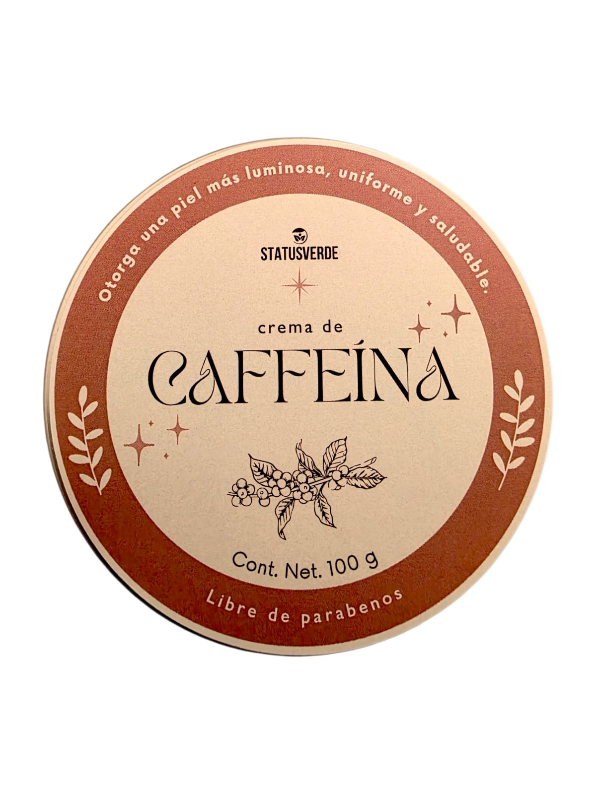 CREMA DE CAFEINA+ PANTENOL + TÉ VERDE - STATUS VERDE