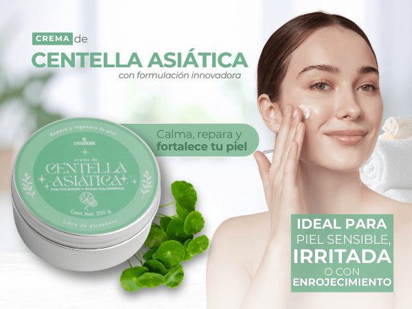 CREMA DE CENTELLA ASIÁTICA CON ÁCIDO HIALURÓNICO Y COLÁGENO VEGANO - STATUS VERDE