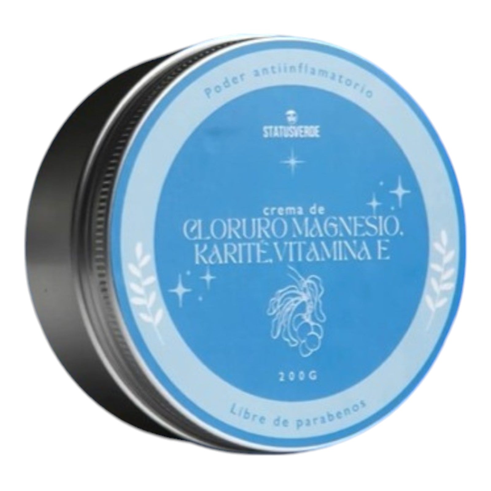 Crema DESINFLAMATORIA de Magnesio, Vitamina E y Karité 200g - STATUS VERDE