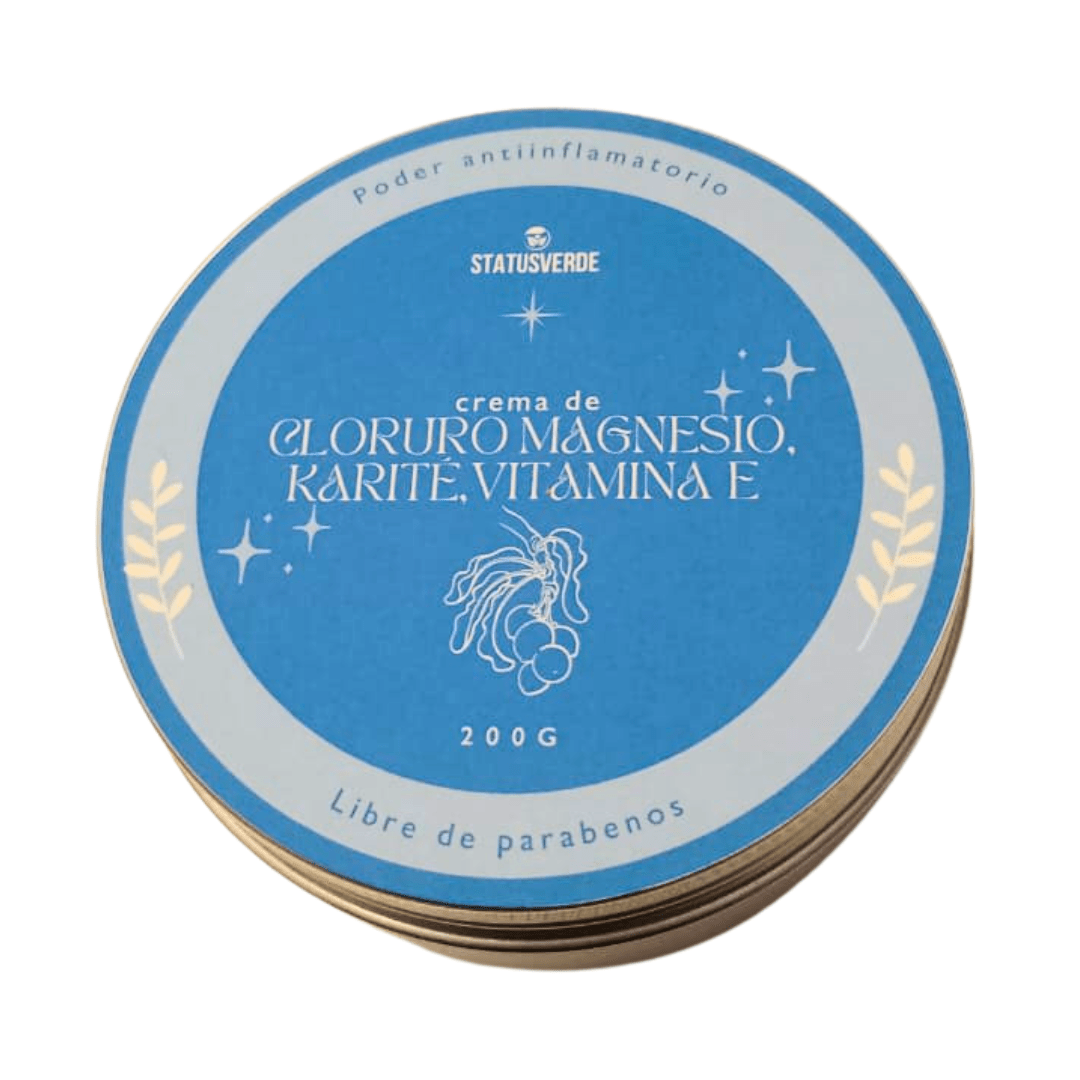 Crema DESINFLAMATORIA de Magnesio, Vitamina E y Karité 200g - STATUS VERDE