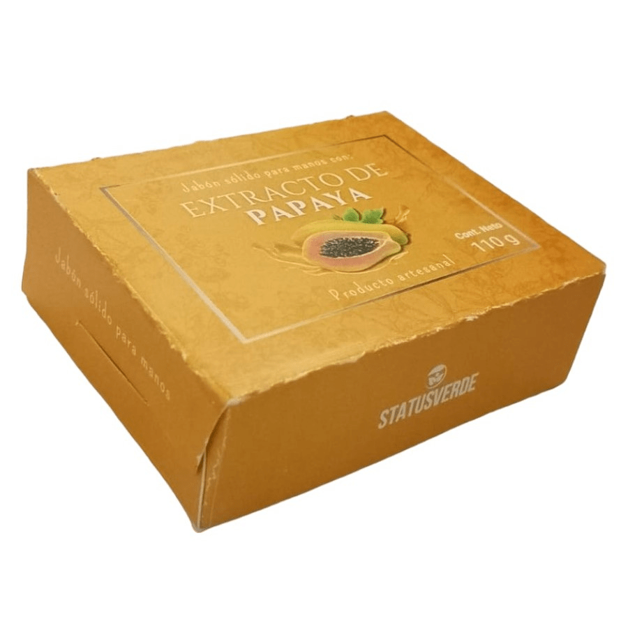 Jabón de papaya 110 g - STATUS VERDE