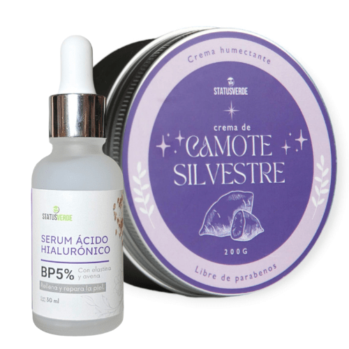 Kit ALIVIO (crema de CAMOTE y serum de AVENA - ÁCIDO HIALURÓNICO) - STATUS VERDE