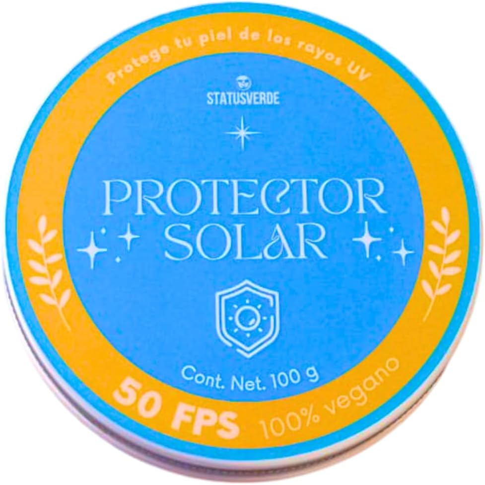 Protector solar de viaje FPS 50 biodegradable de 100 g - STATUS VERDE