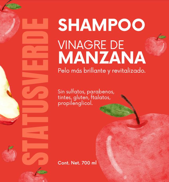 Shampoo de Vinagre de Manzana 700ml - STATUS VERDE