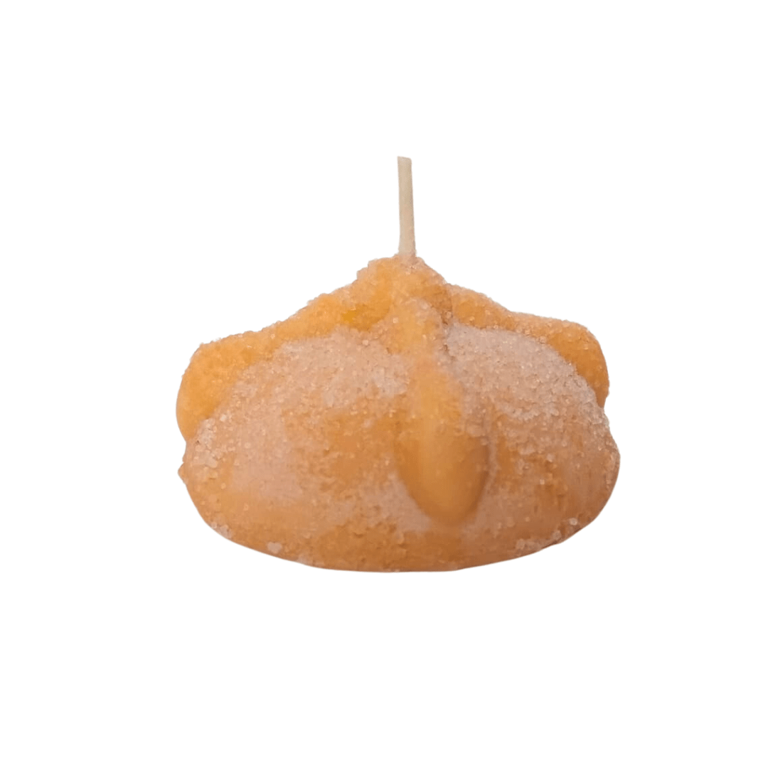 Vela con forma y aroma a Pan de Muerto - STATUS VERDE