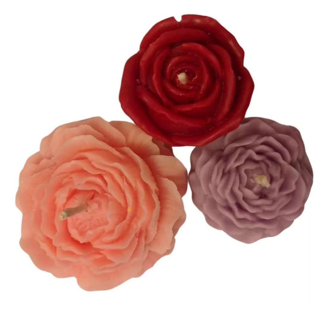 Velas aroma y forma FLORAL kit3pzs - STATUS VERDE