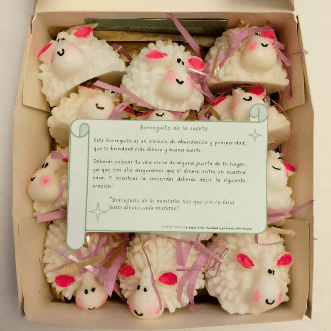 velas kit 12 borreguitos prosperidad - STATUS VERDE